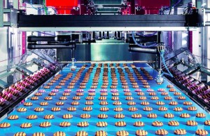 At MCPack, Teledyne DALSA BOA smart cameras capture color images of the seals of cookie packages as they cross the field of view on five production lines