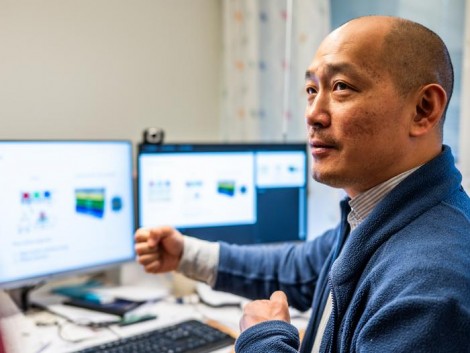 Feng Gao, professor in optoelectronics at Linkoping University in Sweden.  CREDIT Olov Planthaber