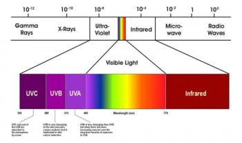 uv light uvc spectrum visible ultraviolet wavelengths rays electromagnetic radiation wavelength applications nm between leds bioscience refers exposure workplace comes